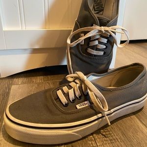 Gray Vans | Vans Authentic Pewter/Black | Men’s 7
